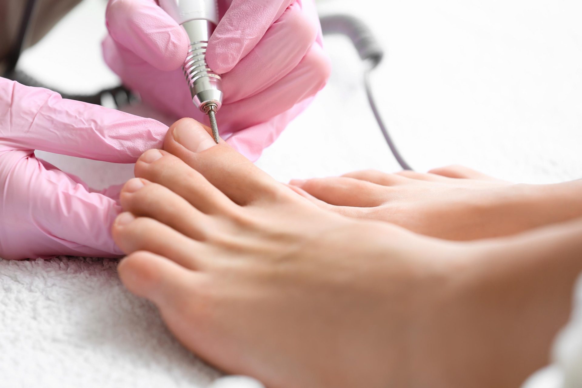 Girl getting foot care session