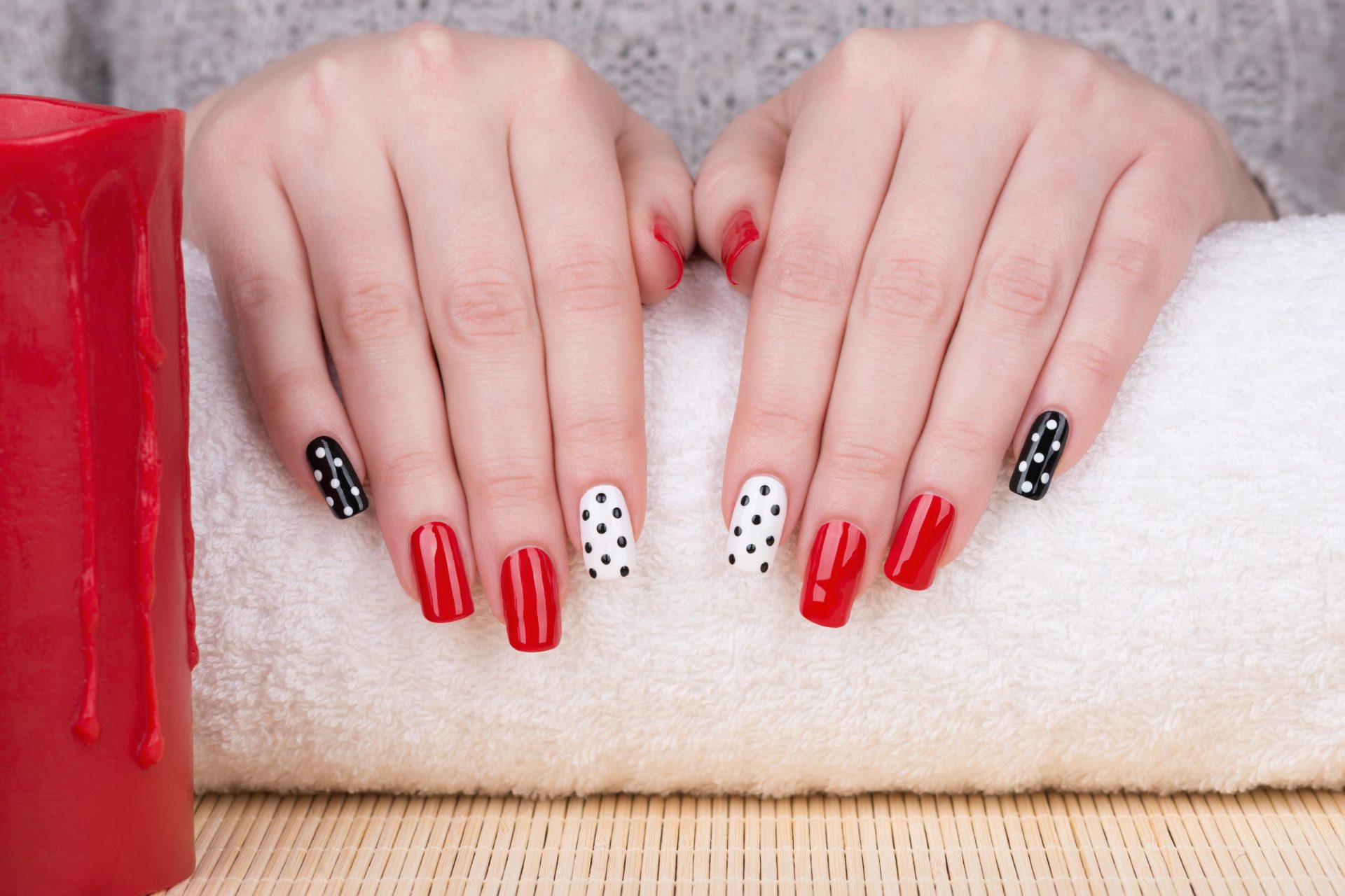 Woman showing her beautiful chic nails